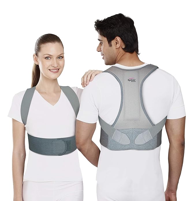 Tynor Posture Corrector Size M | Adjustable Upper Back & Shoulder Support for Posture Correction